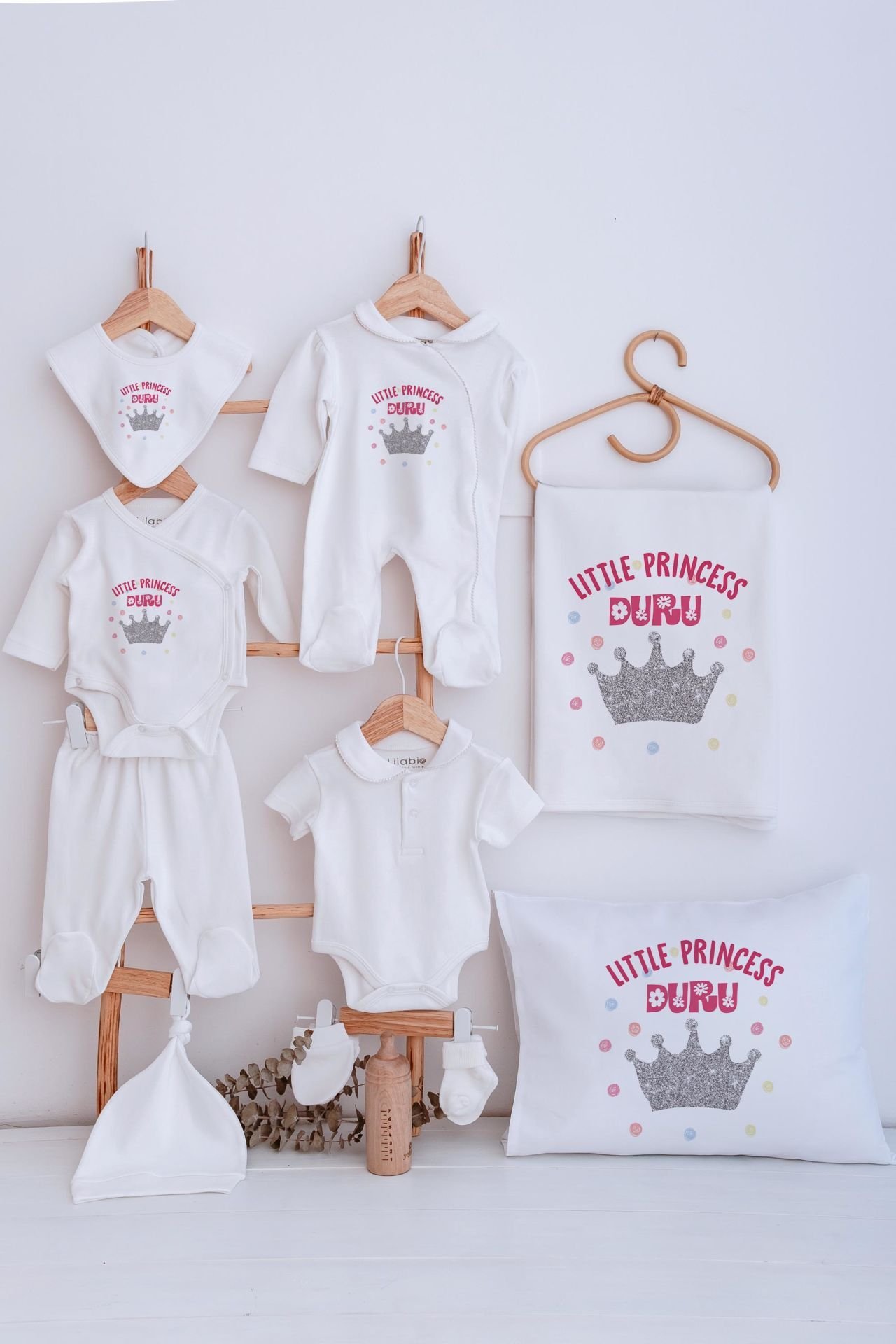 Lilabio Bebe Yaka İsme Özel Delux 12li Hastane Çıkışı Little Princess