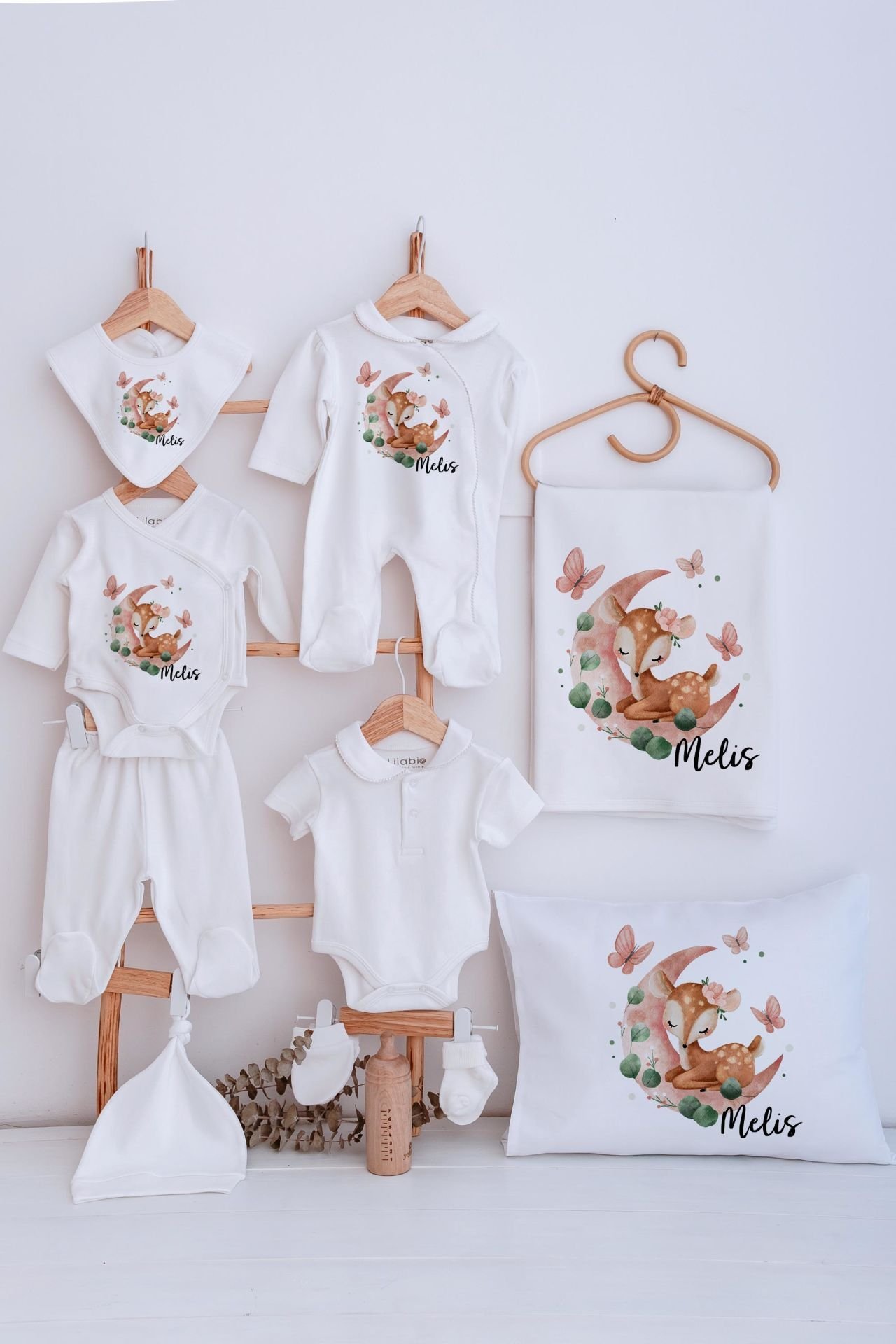 Lilabio Bebe Yaka İsme Özel Delux 12li Hastane Çıkışı Ceylan