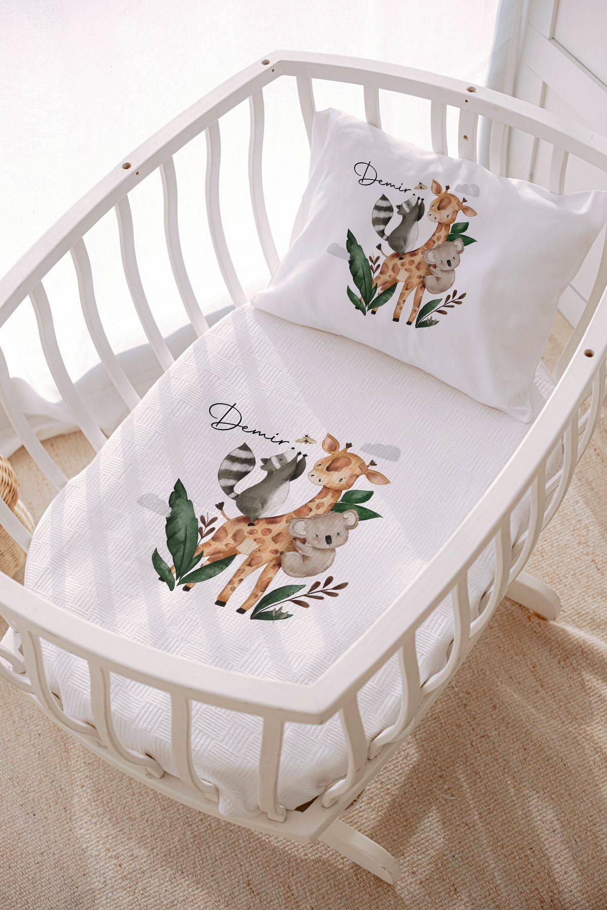 İsme Özel Park Yatak ve Anne Yanı Pike Seti (70x120 cm) Koala