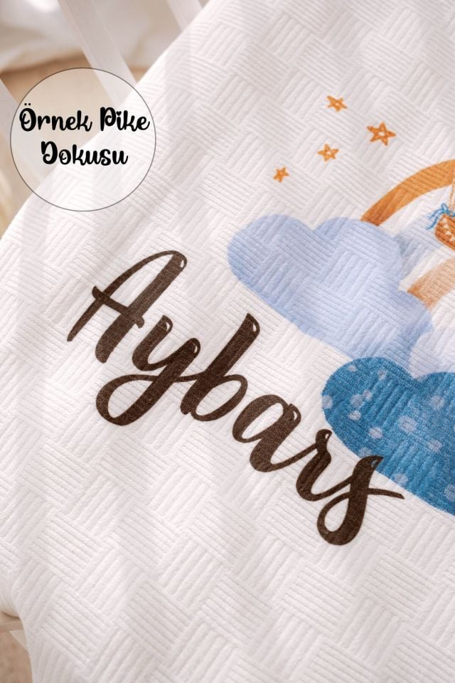 İsme Özel Park Yatak ve Anne Yanı Pike Seti (70x120 cm) Baykuş