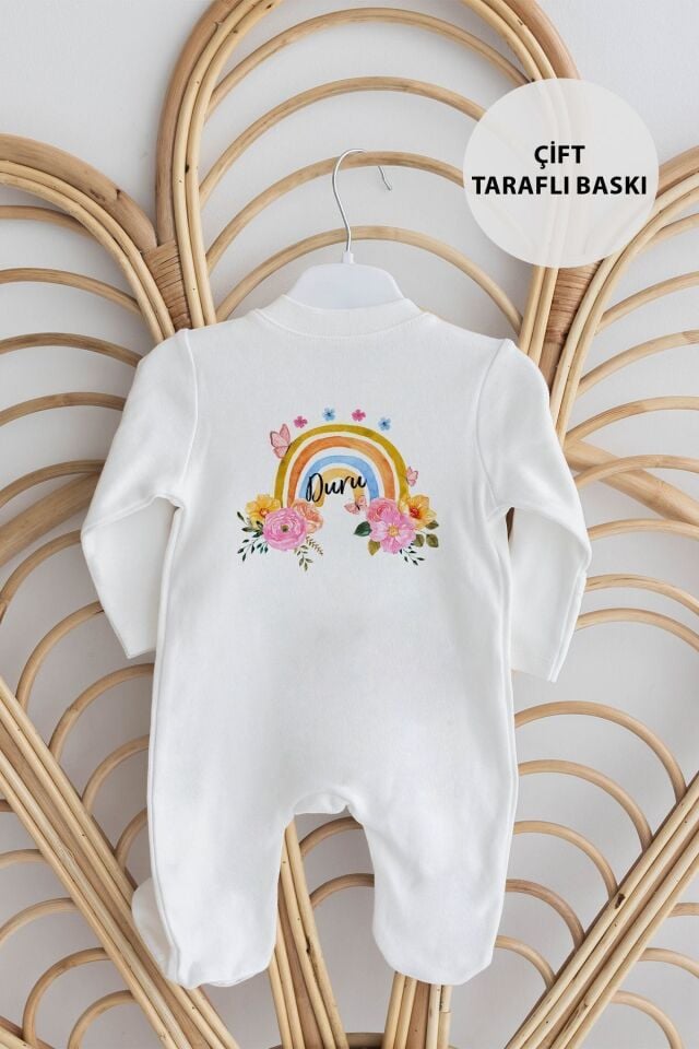 %100 Organik Isme Özel Isimli 10lu Hastane Çıkışı Gökkuşağı