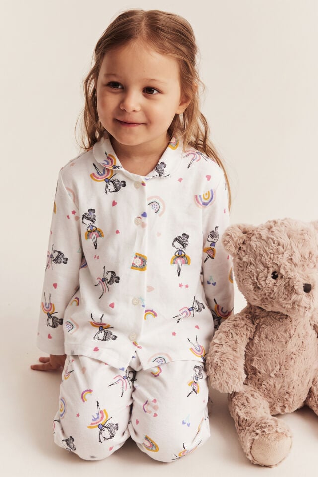 %100 Pamuk Pazen Kız Çocuk Pijama Takımı