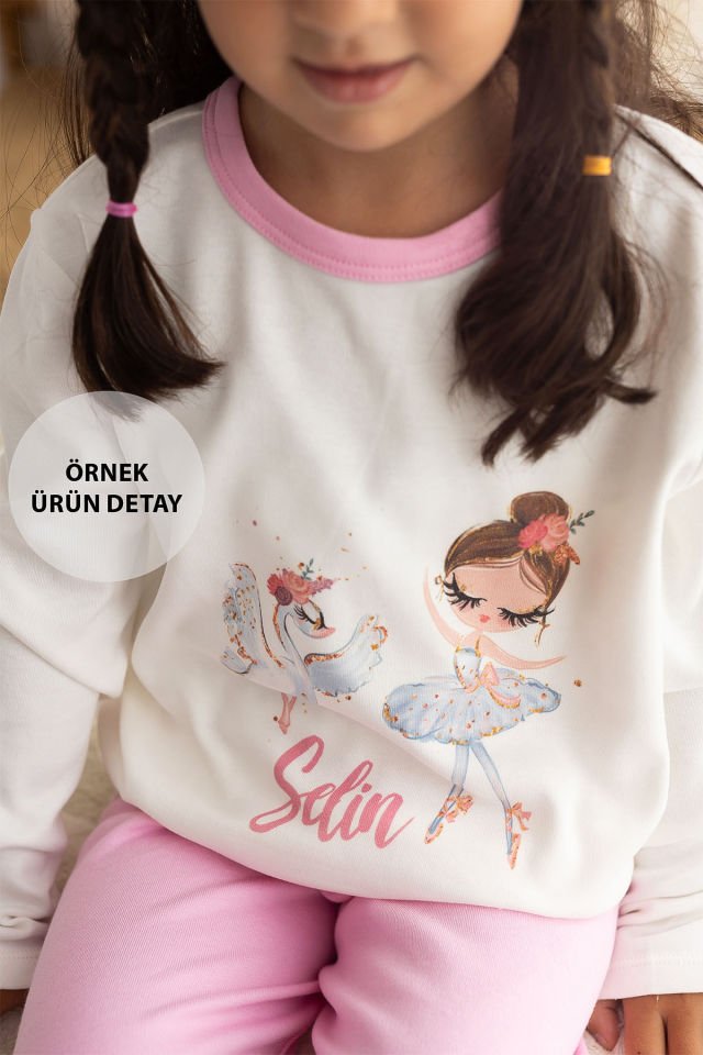 İsme Özel Erkek Çocuk Pijama Takımı %100 Organik Pamuk Mavi - 11-12 Yaş