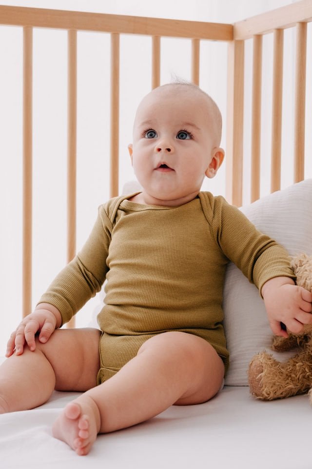 %100 Organik Pamuk 3lü Uzun Kollu Bebek Body Seti