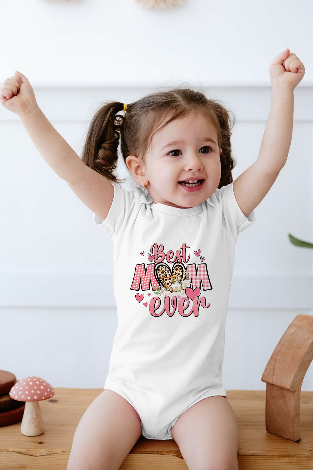Anneler Günü %100 Pamuk Kısa Kollu Bebek Body