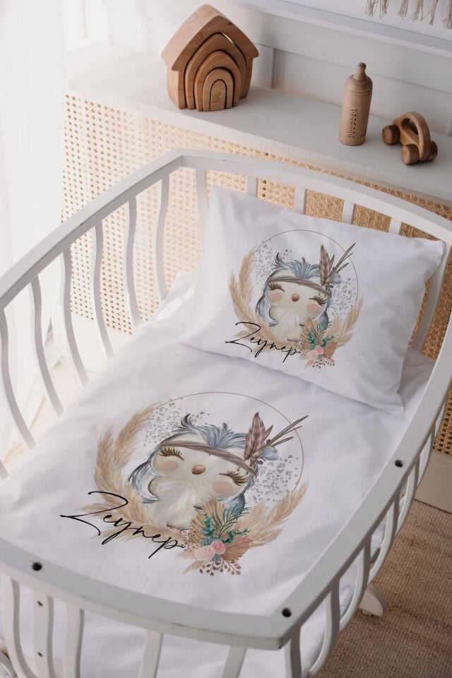 %100 Pamuk Saten Anne Yani Beşik Nevresim Takımı