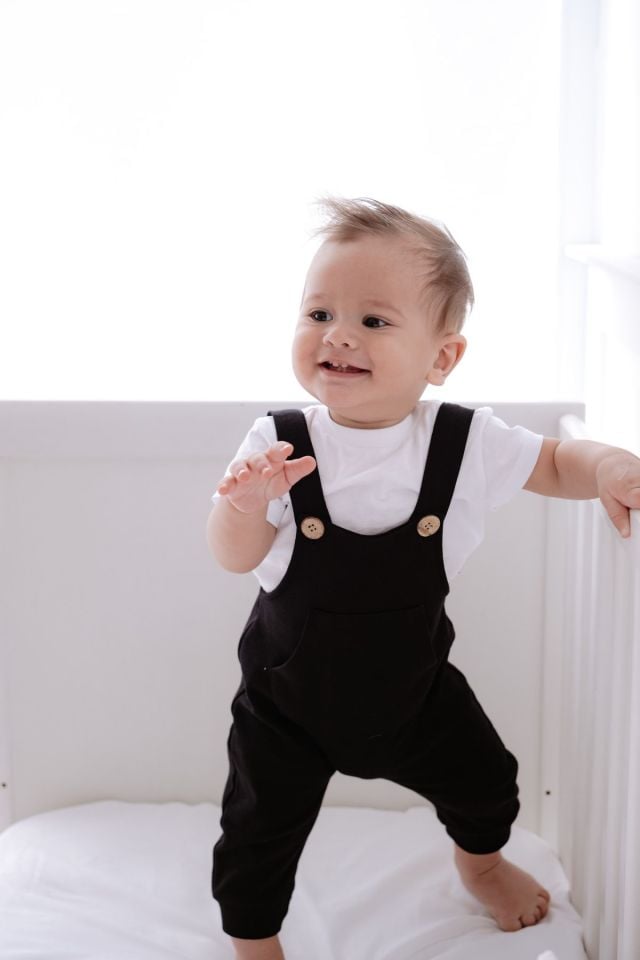 Lilabio %100 Pamuk Salopet Siyah