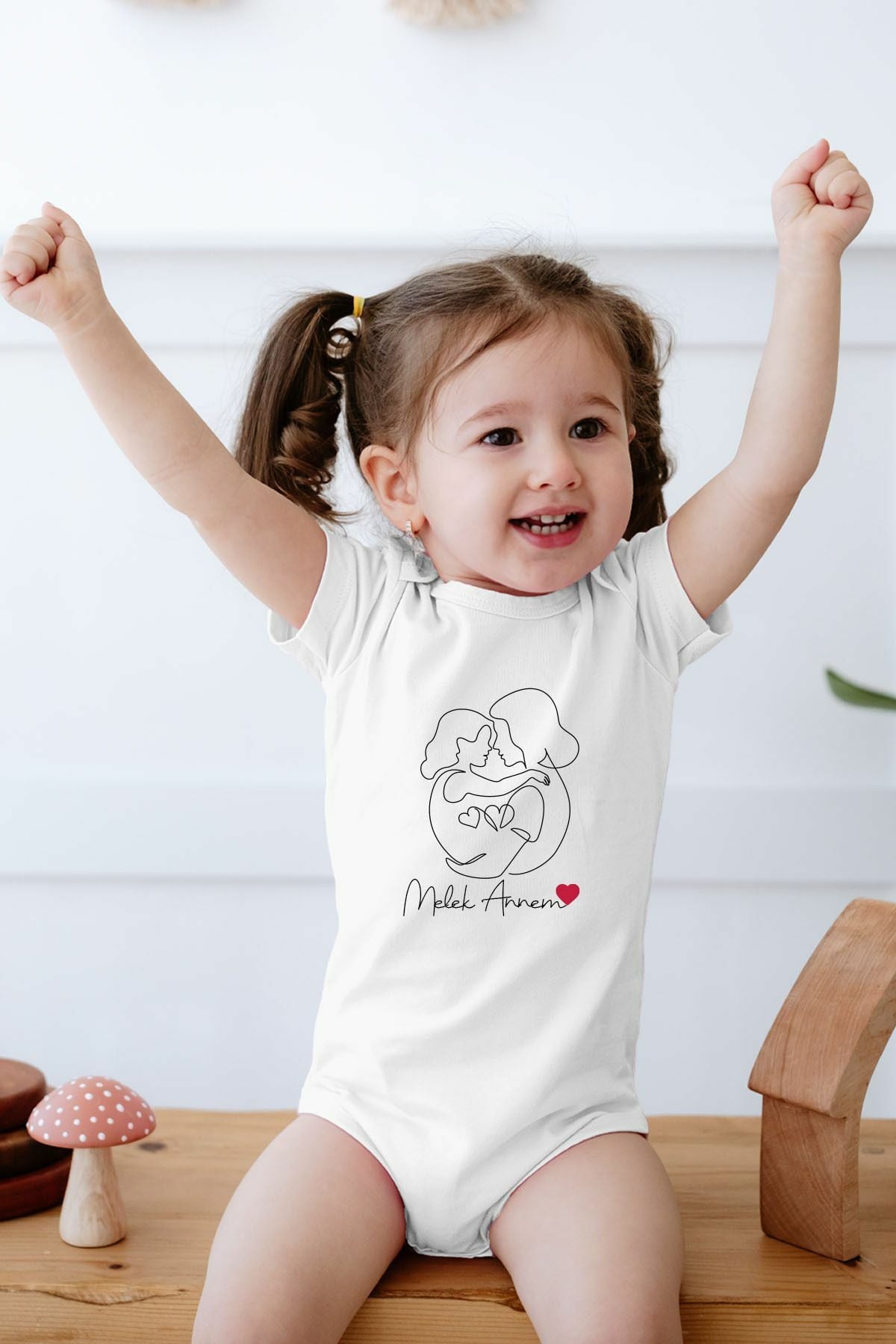 Anneler Günü %100 Pamuk Kısa Kollu Bebek Body