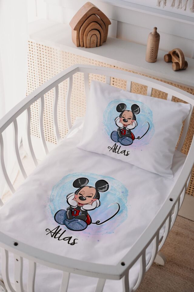 %100 Pamuk Saten Anne Yani Beşik Nevresim Takımı