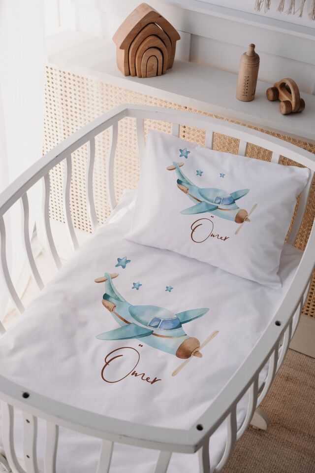 %100 Pamuk Saten Anne Yani Beşik Nevresim Takımı