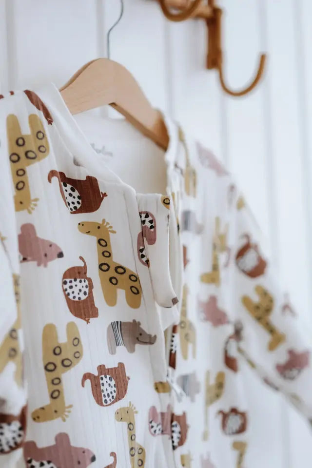 Kız Erkek Çocuk 1,5 Tog Pamuklu Desenli Uyku Tulumu Safari