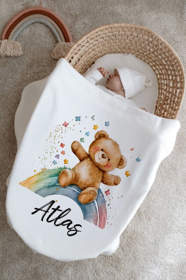 %100 Organik İsme Özel 6lı Hastane Çıkışı Tulum Set Ayıcık