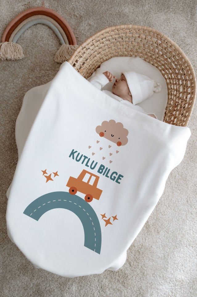 %100 Organik İsme Özel 6lı Hastane Çıkışı Tulum Set Araba