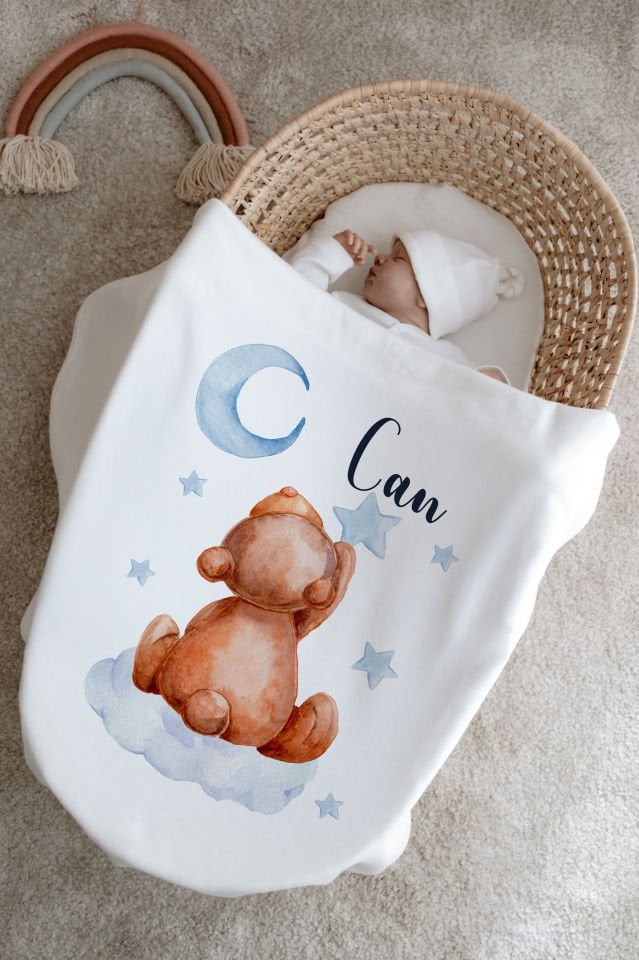 %100 Organik İsme Özel 6lı Hastane Çıkışı Tulum Set Ayıcık