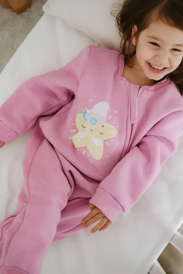 Kız Erkek Çocuk 1.5-2 Tog Desenli Uyku Tulumu Mor