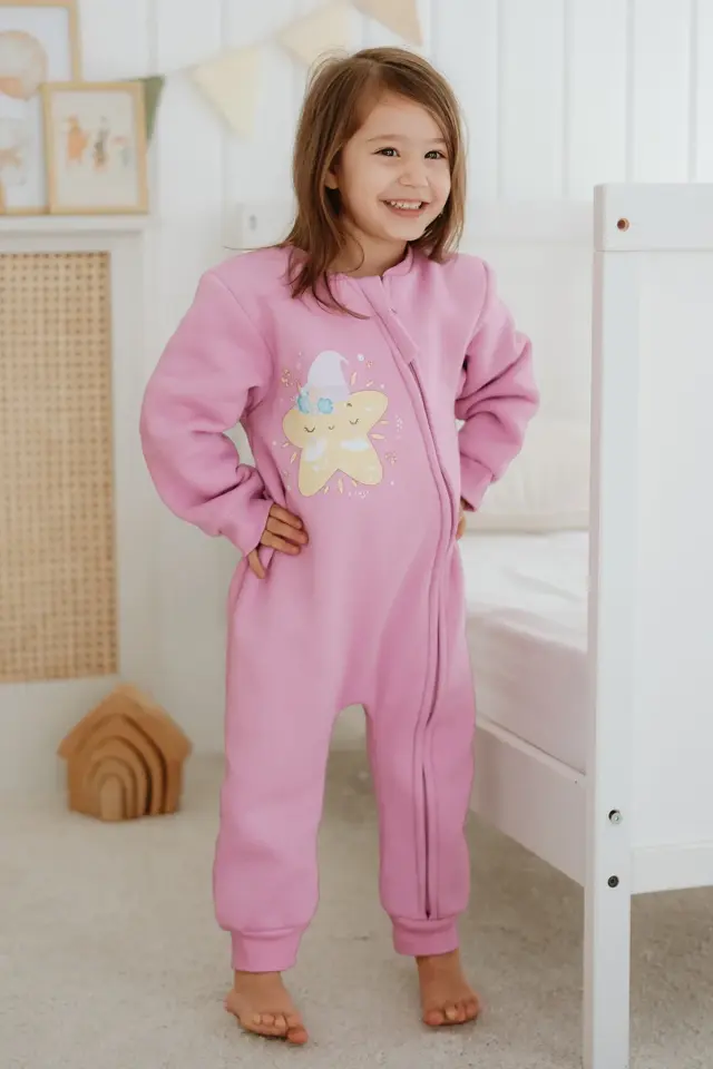 Kız Erkek Çocuk 1.5-2 Tog Desenli Uyku Tulumu Mor