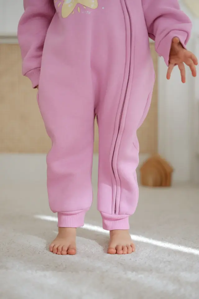 Kız Erkek Çocuk 1.5-2 Tog Desenli Uyku Tulumu Mor