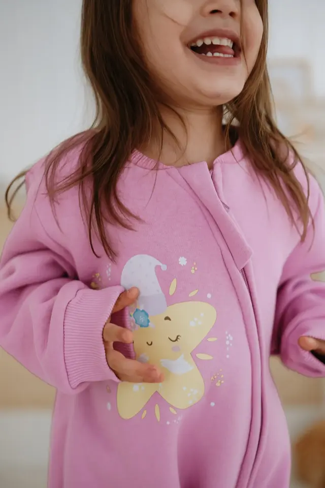 Kız Erkek Çocuk 1.5-2 Tog Desenli Uyku Tulumu Mor