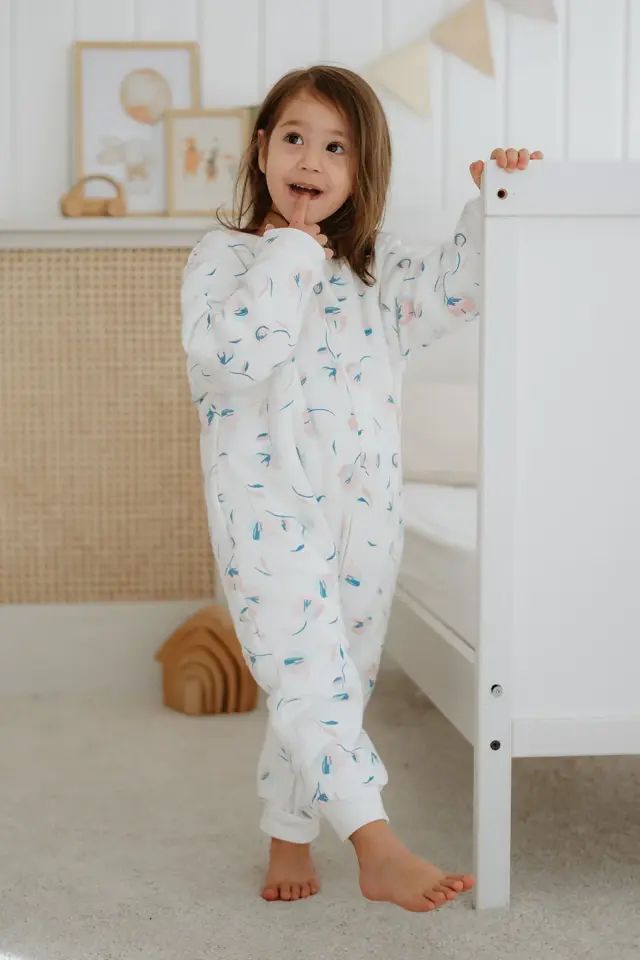 Kız Erkek Çocuk 1.5-2 Tog Desenli Uyku Tulumu Çiçek