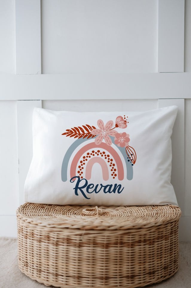 %100 Organik İsme Özel 6lı Hastane Çıkışı Tulum Set Gökkuşağı