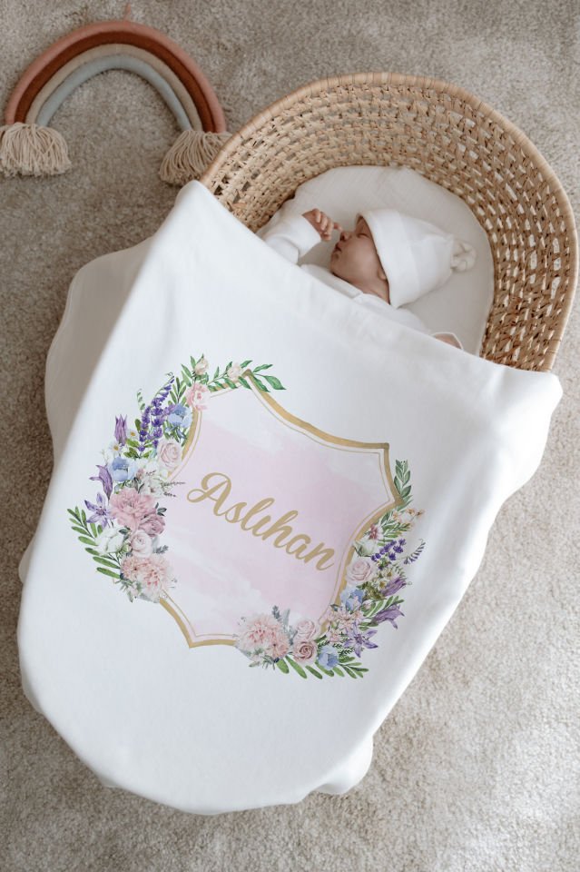 %100 Organik İsme Özel 6lı Hastane Çıkışı Tulum Set Çiçek