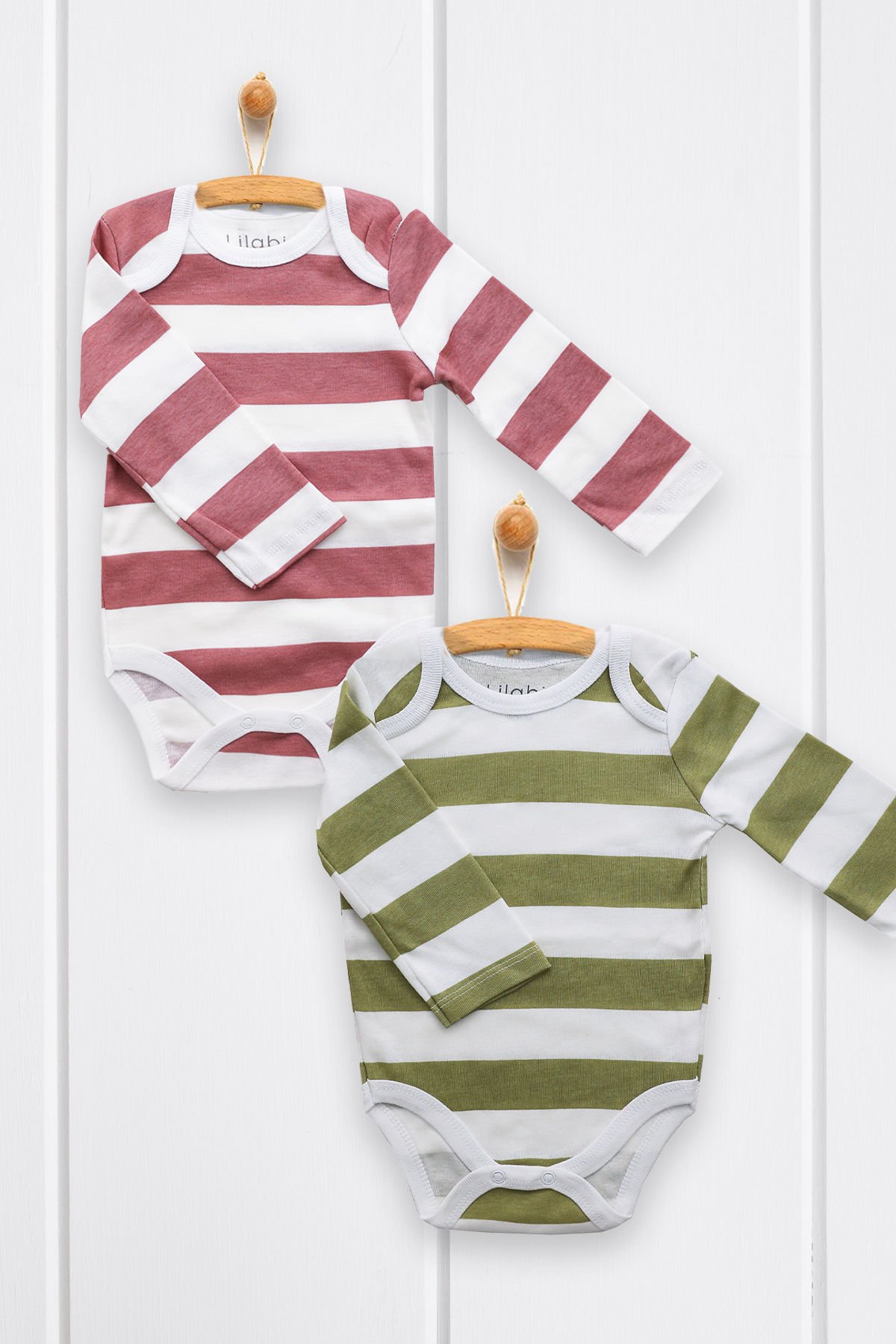 %100 Pamuk 2li Uzun Kollu Bebek Body 3 YAŞ - Renkli