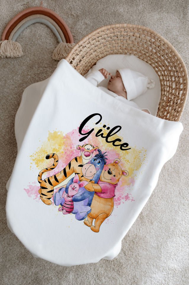 %100 Organik İsme Özel 6lı Hastane Çıkışı Tulum Set Winnie