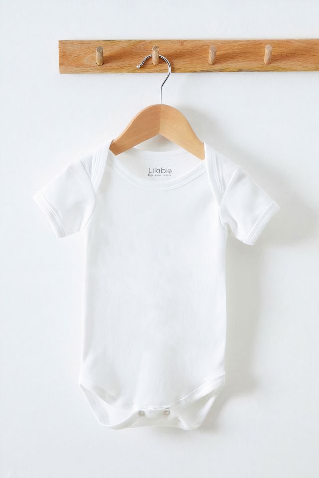 Lilabio %100 Organik Pamuk 5'li Beyaz Kısa Kollu Bebek Body