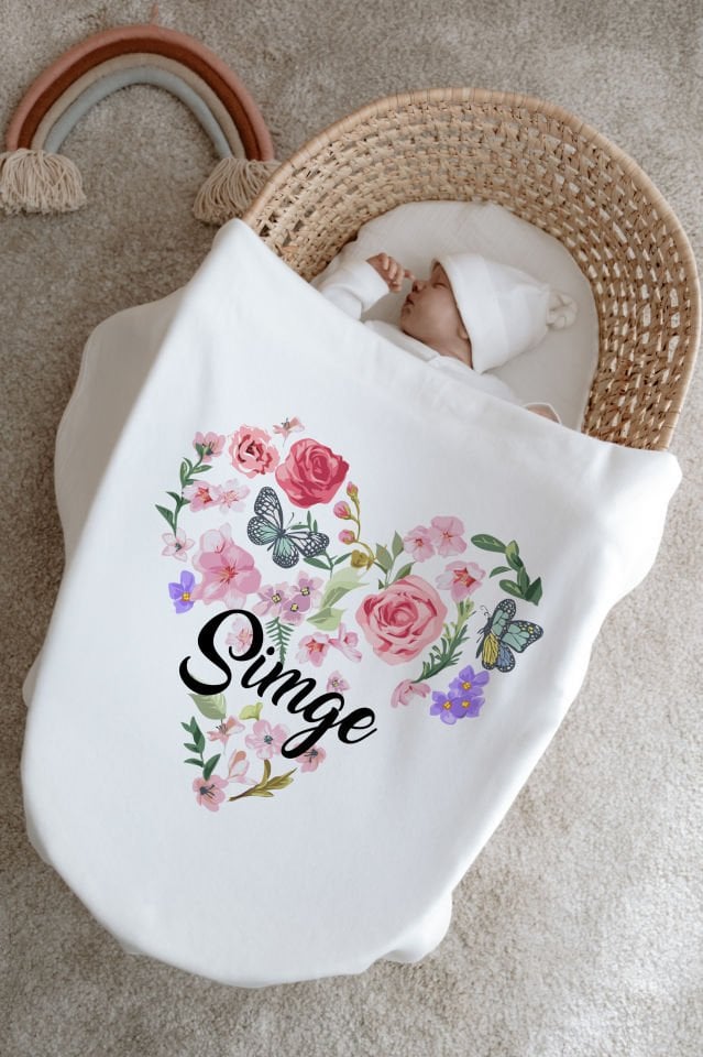 Lilabio %100 Organik İsme Özel 6lı Hastane Çıkışı Tulum Set Çiçek