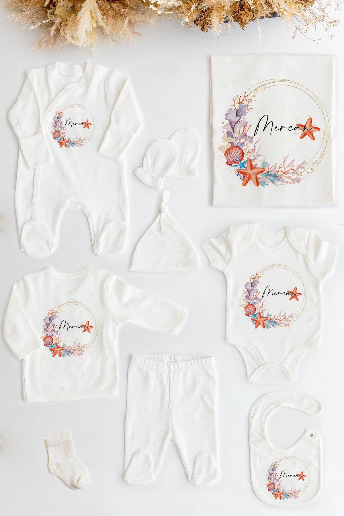 %100 Organik Isme Özel 10lu Hastane Çıkışı