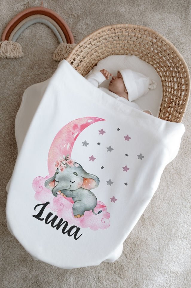 %100 Organik İsme Özel 6lı Hastane Çıkışı Tulum Set Fil