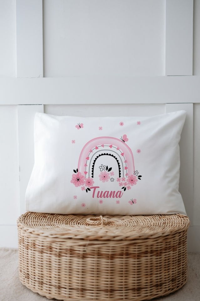 %100 Organik İsme Özel 6lı Hastane Çıkışı Tulum Set Gökkuşağı