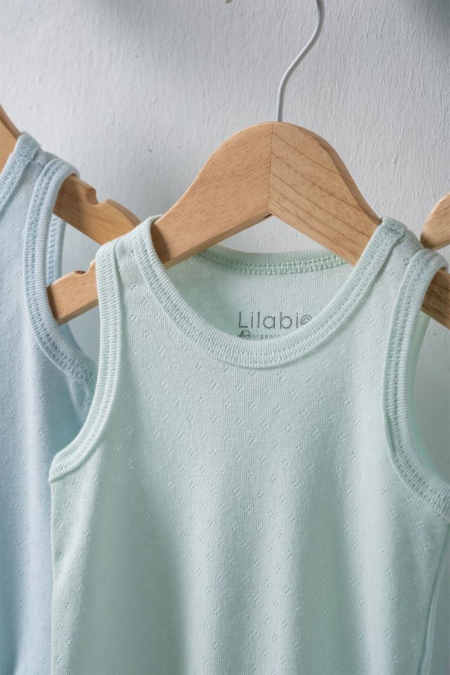 %100 Organik Pamuk 3lü Jakarlı Atlet Bebek Body Seti Mint 2 YAŞ - Çok Renkli