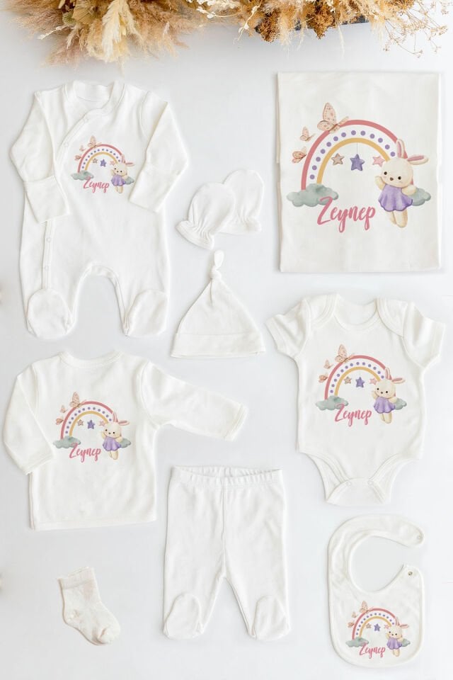 %100 Organik Isme Özel 10lu Hastane Çıkışı