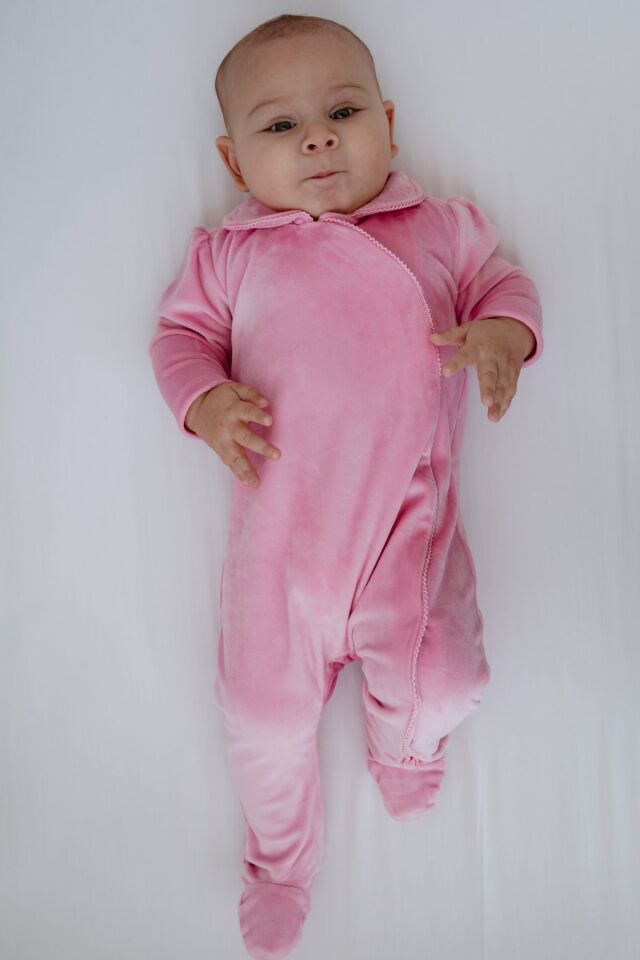 Fransız İpek Kadife Ekstra Soft Patikli Bebek Tulumu