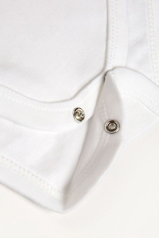 %100 Organik Pamuk 3lü Baskılı Kısa Kollu Bebek Body Unicorn