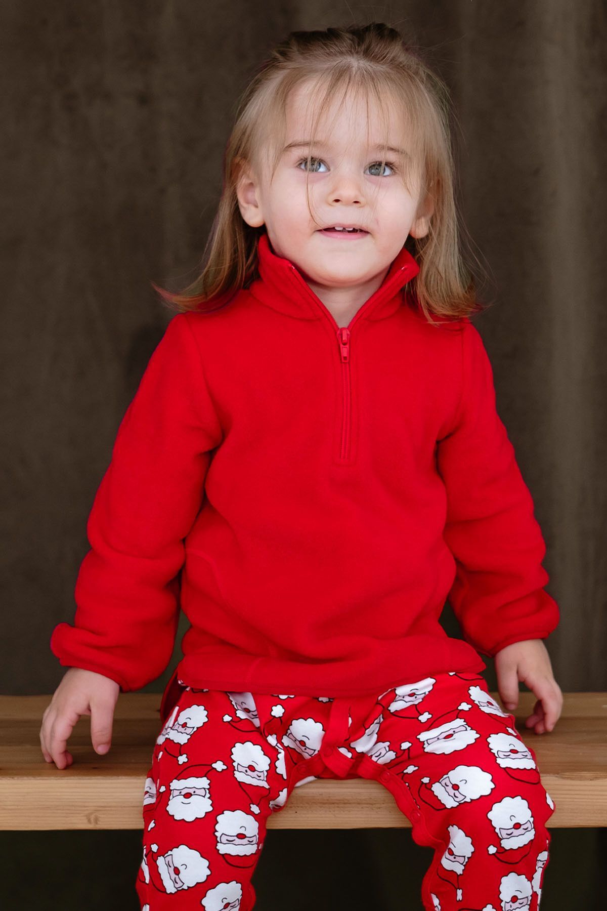 Yumuşak Dokulu Fermuarlı Dik Yaka Kışlık Unisex Çocuk Polar