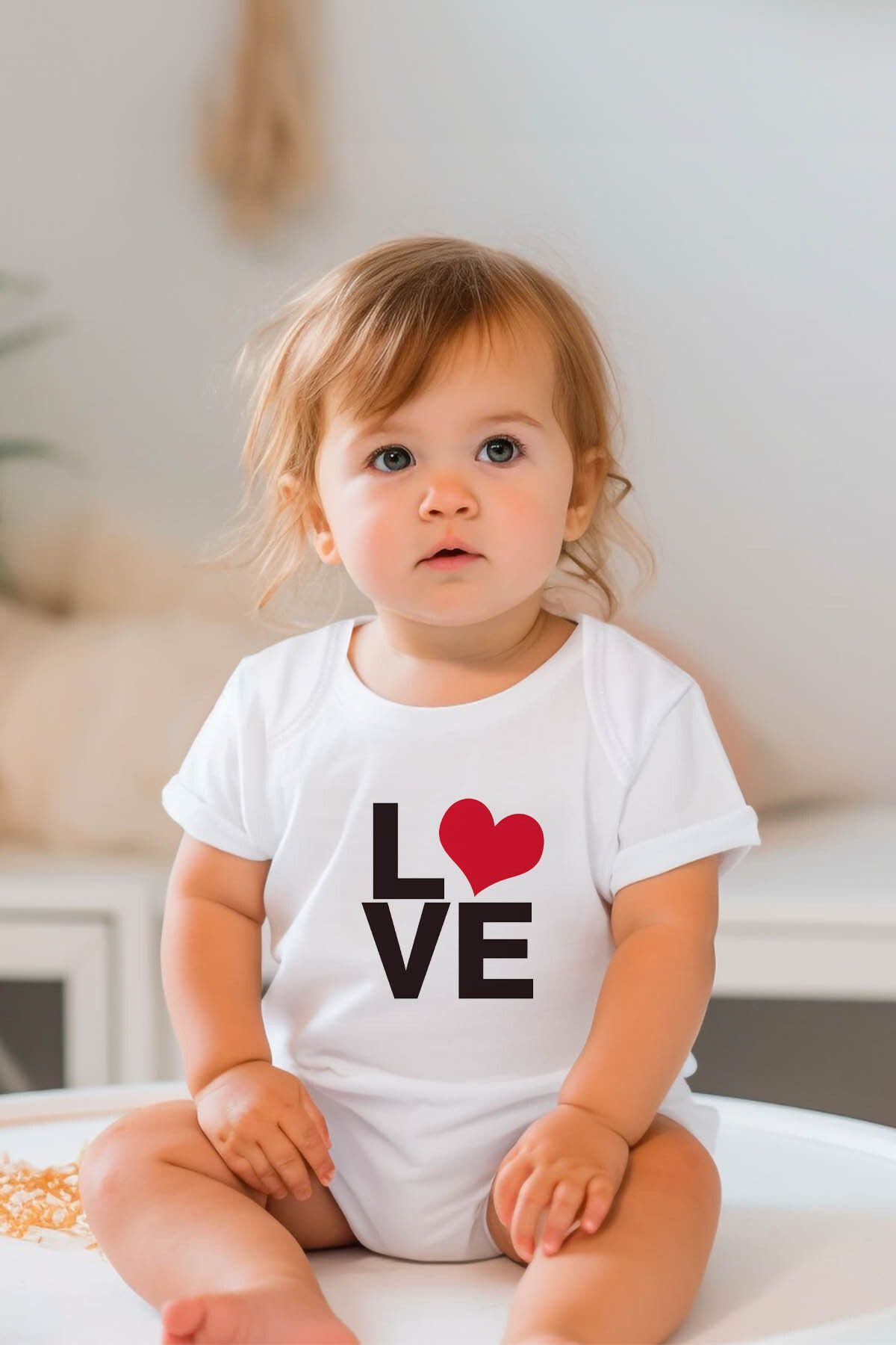 %100 Pamuk Kısa Kollu Bebek Body