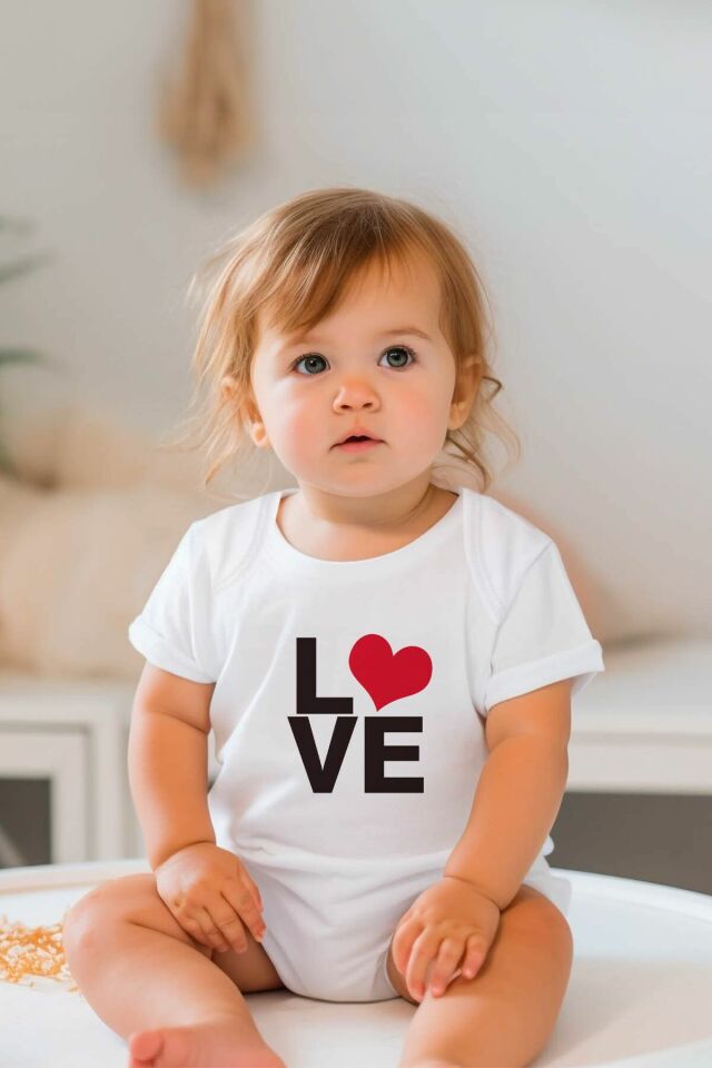 %100 Pamuk Kısa Kollu Bebek Body 0-3 AY - Beyaz