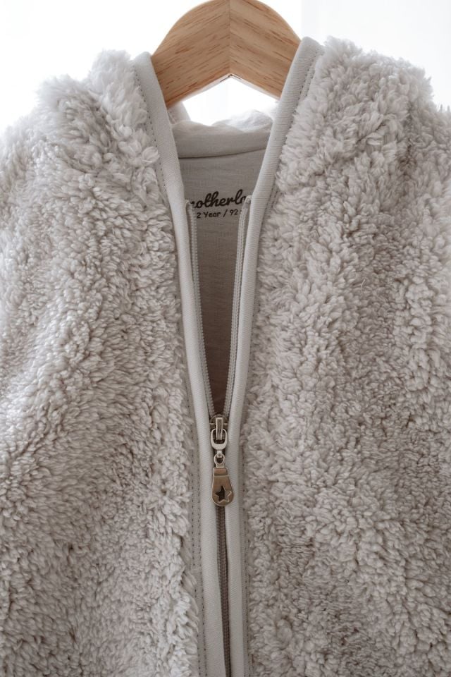 Teddy Peluş Çocuk Yelek Kapüşonlu Astarlı 3d Kulaklı