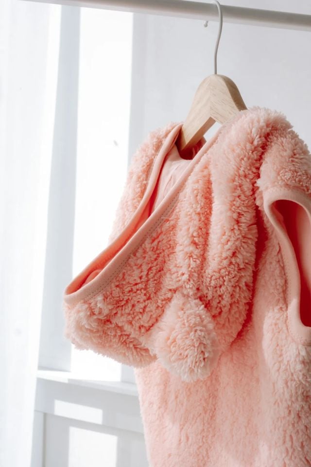 Kapüşonlu Teddy Çocuk Yelek Astarlı Pembe