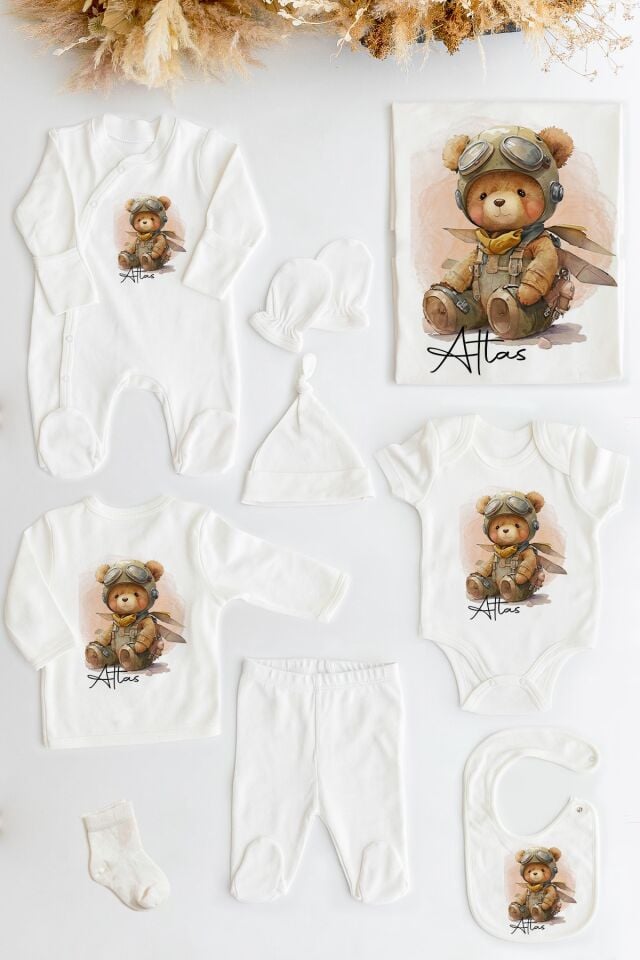 %100 Organik Isme Özel 10lu Hastane Çıkışı