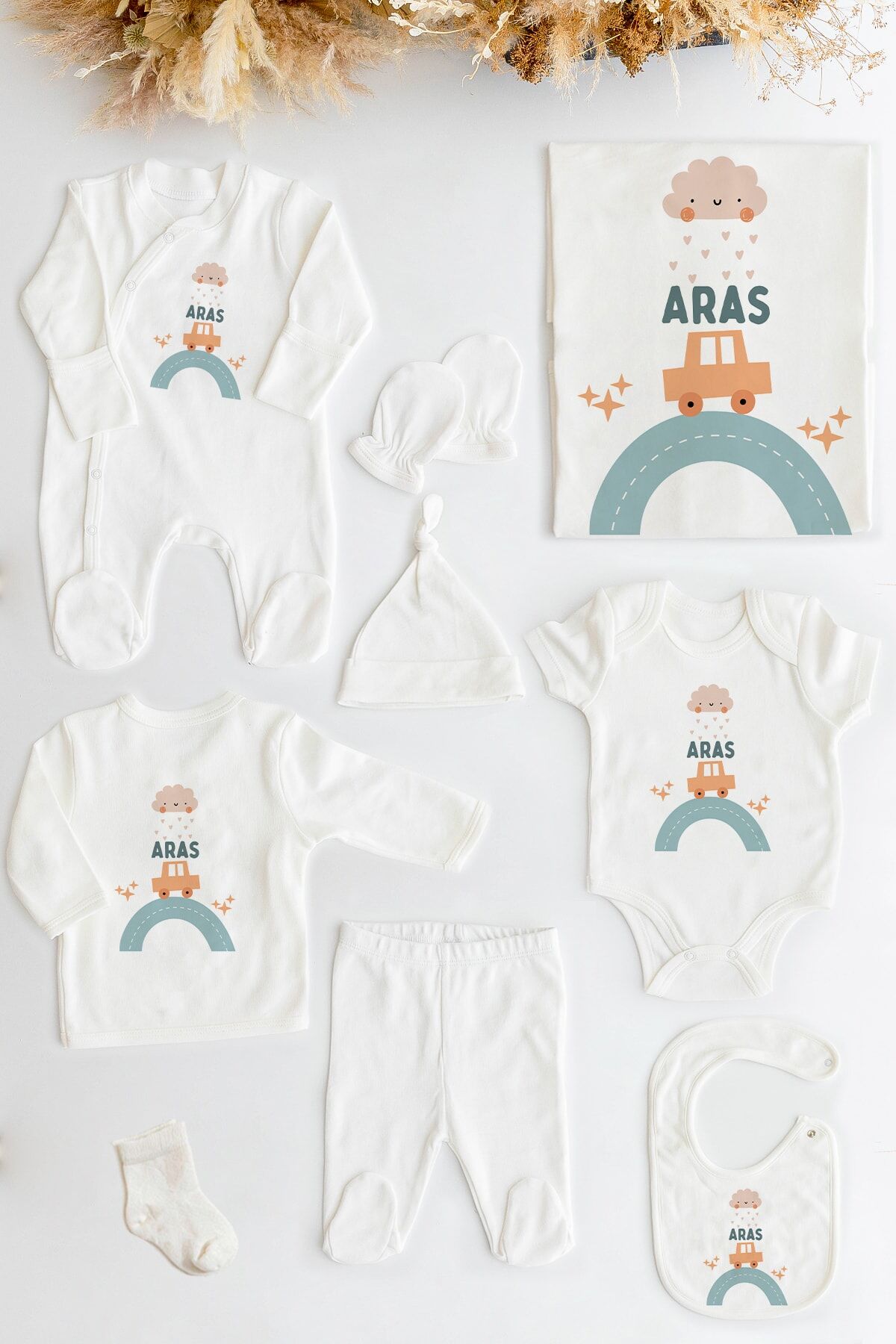 %100 Organik Isme Özel 10lu Hastane Çıkışı