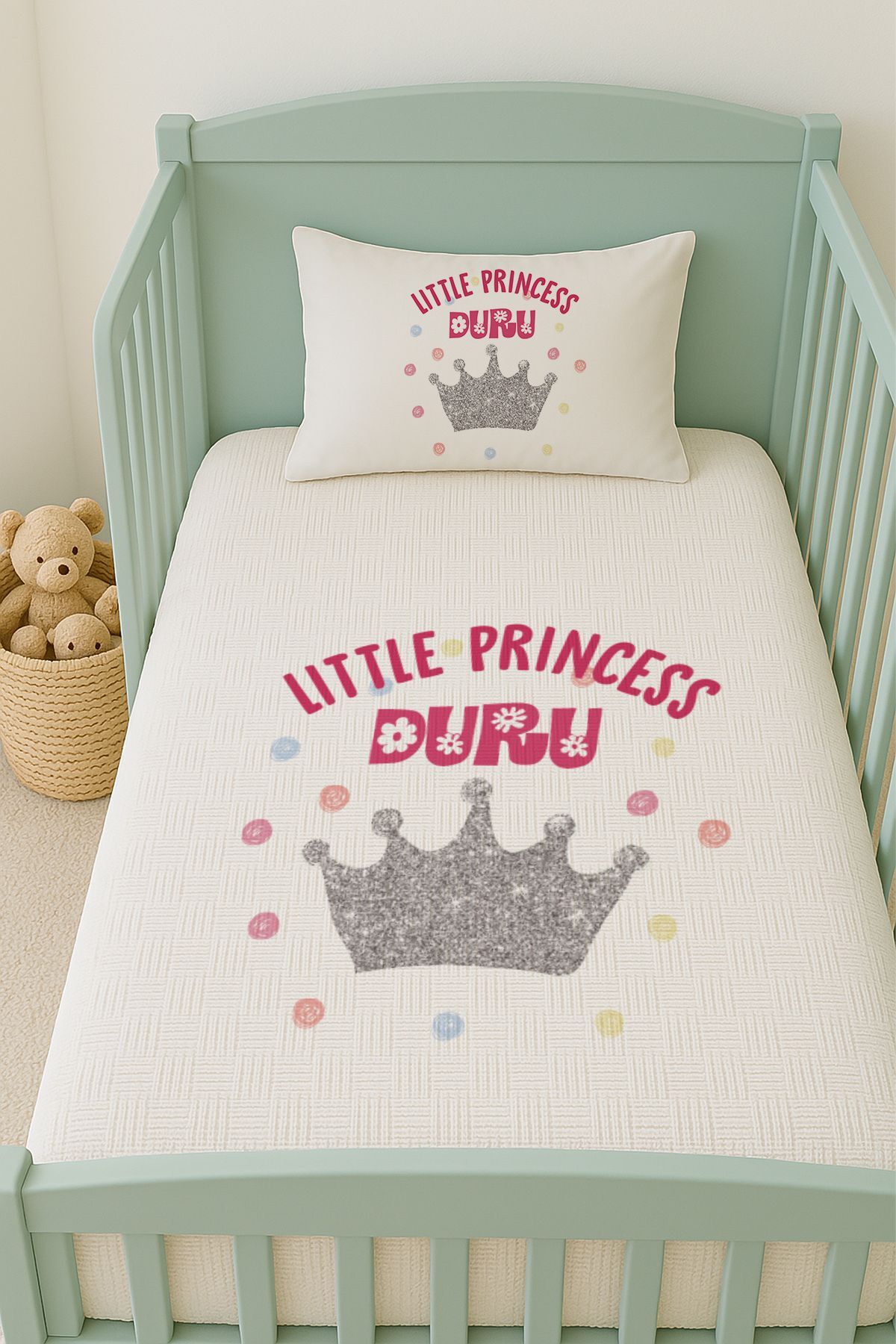 İsme Özel (100x150cm) Pike Seti Prenses