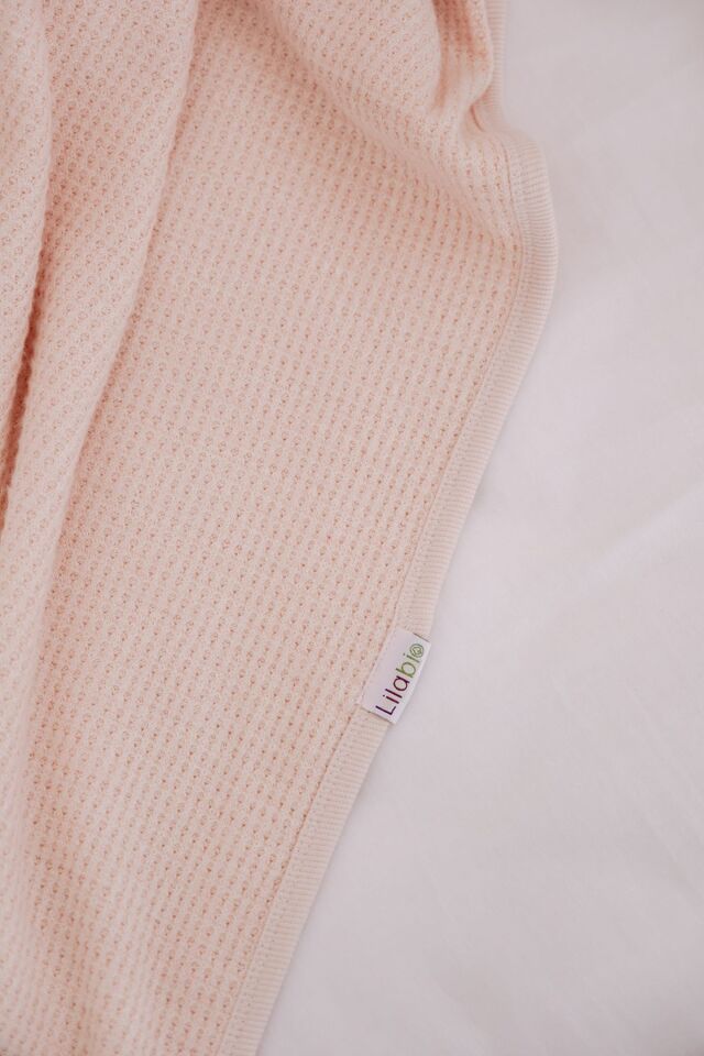 %100 Organik Pamuk Çift Katlı Pike Bebek Battaniyesi (90X90CM)