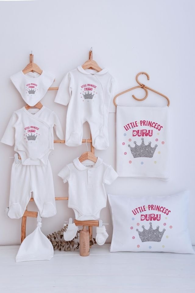 Lilabio Bebe Yaka İsme Özel Delux 12li Hastane Çıkışı Little Princess