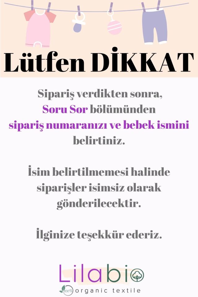 %100 Pamuk İsme Özel İsimli Doğum Günü Bebek Tulum Panda 6-9 AY - Ekru