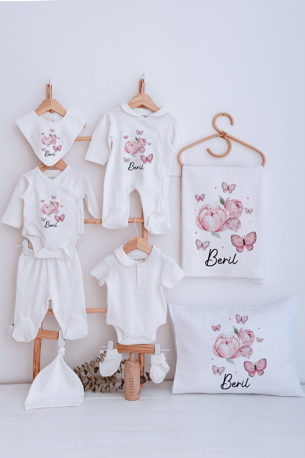 Lilabio Bebe Yaka İsme Özel Delux 12li Hastane Çıkışı Tomurcuk