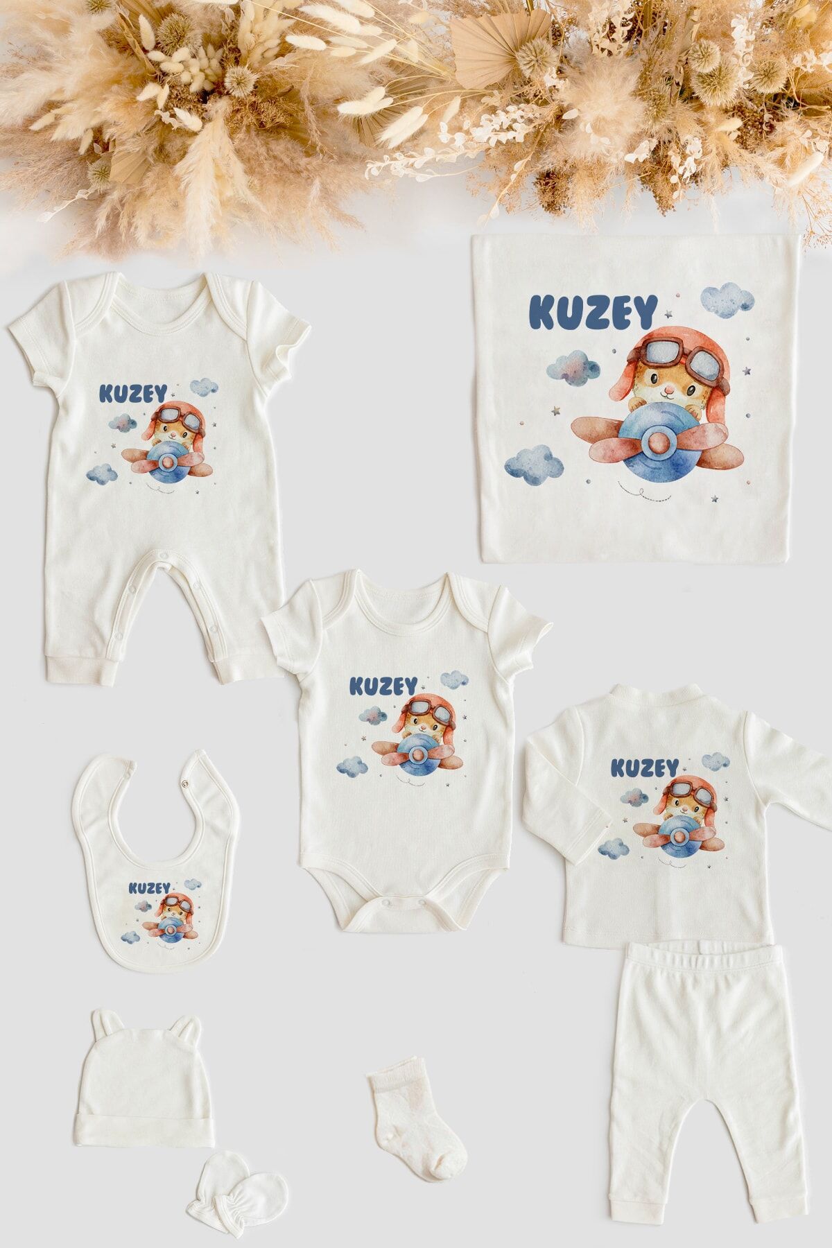 %100 Organik Isme Özel 10lu Hastane Çıkışı