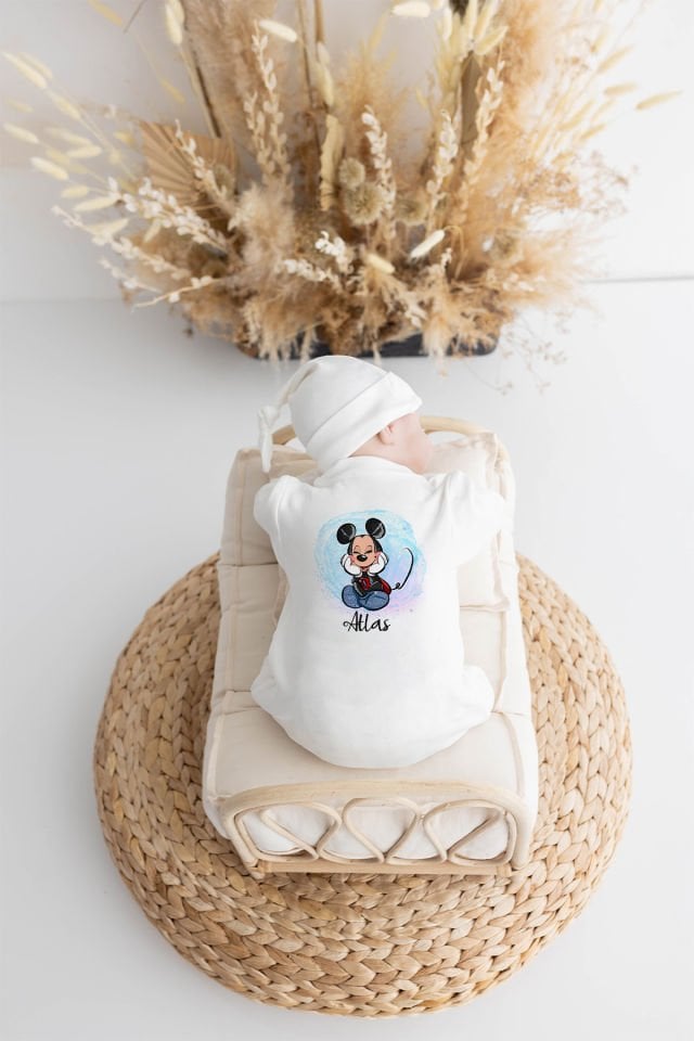 %100 Organik İsme Özel 10lu Hastane Çıkışı Mickey